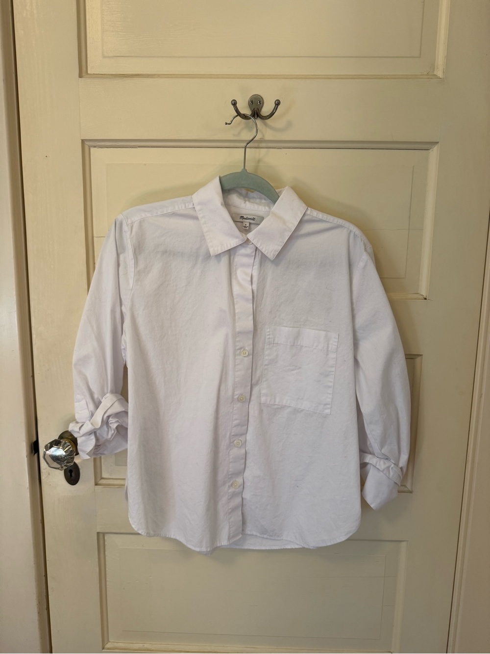 Madewell White White Button Down Shirt - Size Small